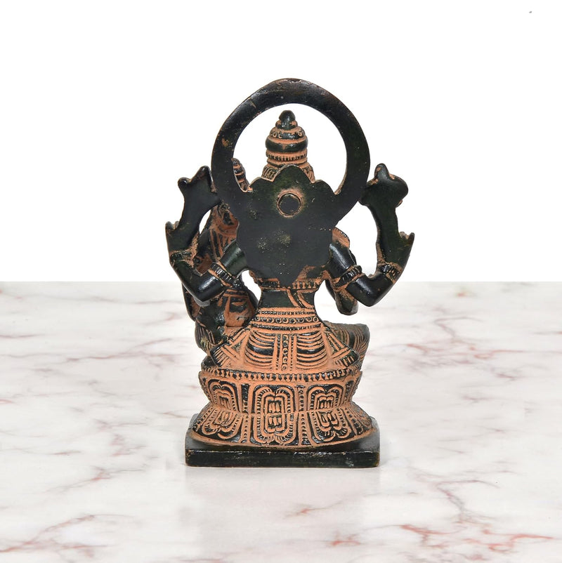 Brass Lakshmi-Narasimha Idol (Height 6 Inch)