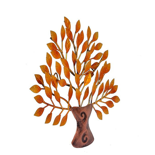 Wall Hanging Tree Wall Decor for Bed Room/Office Multicolor In Iron Metal (Height: 15.5 Inches)