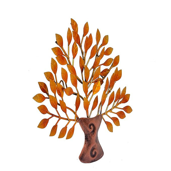 Wall Hanging Tree Wall Decor for Bed Room/Office Multicolor In Iron Metal (Height: 15.5 Inches)