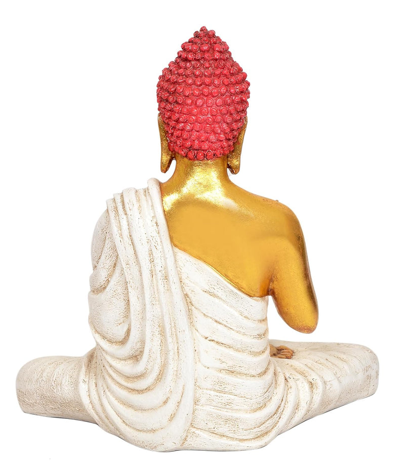 Resin Buddha Statue for Table Decor Living Room Home Decor and Office (Height: 14 Inch)