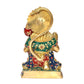 Brass Hanuman JI Sitting Statue Idol Sculpture Statue for Home Decor Pooja Mandir (Height: 9 Inch)