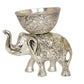 Metal Elephant Dry Fruit Bowl Showpiece Silver Polish for Home Decor Room Table & Gift Diwali,Raksha Bandhan Pack of 2 (Height 5 Inch)