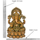 Brass Lord Ganesha Idol (Height 12.5 Inch)