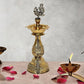 Fine Brass Oil Lamp Peacock Diya Stand for Home Decoration Diwali Pooja, Height: 11.5 Inch