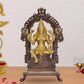 Brass Lakshmi Idol Laxmi Goddess Lakshmi Sitting Statue for Puja Temple at Home Decor Office (Height: 8 Inch)