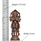 Copper Standing Hanuman Idol - Divine Lord Hanuman Statue for Home and Temple Pooja Decor (Height 5.5 Inch)