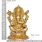 Brass Lord Ganesha Idol Ganesh Statue Decorative Sculpture for Home Decor Office Mandir Pooja Temple Showpiece (Height 8 Inch)