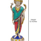 Dhanvantari The Physician of Gods Brass Statue Home Decor Height 12.5 Inch