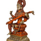 Brass Big Size Maa Goddess Saraswati Seated on Wooden PedestalI dol for Home Decor and Pooja (Height 30 Inch)