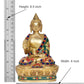 Brass Buddha Statue - Handcrafted Spiritual Decor for Home and Office - Meditating Buddha Idol (Height 6.5 Inch)