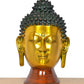 Brass Buddha Head Wall Hanging (Height: 15 Inch)