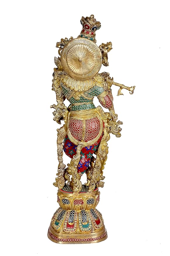 Brass Krishna Big Size Idol Statue Sculpture Height 29 inches