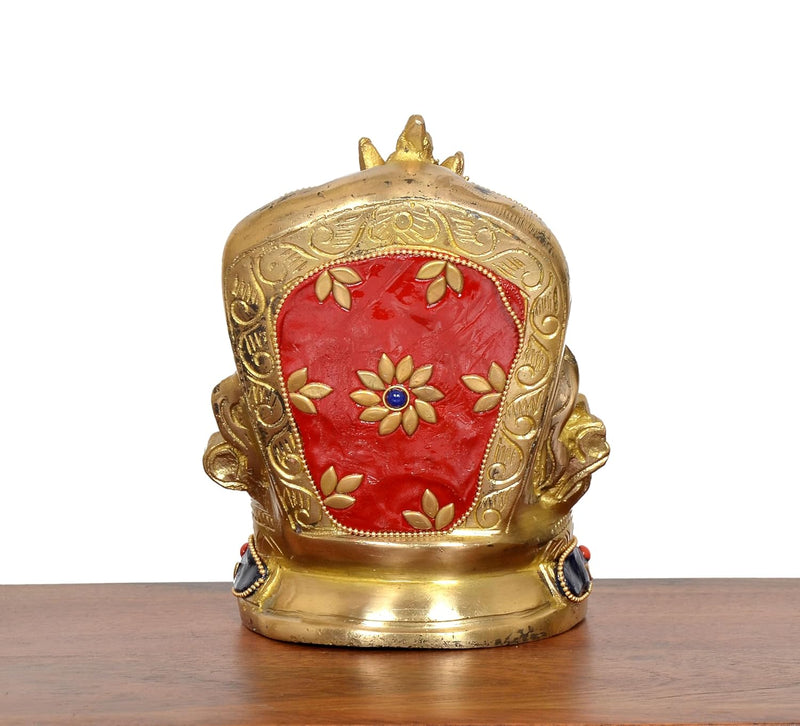 Brass Kubera God of Wealth Kuber Kuberan Protector of The World Antique Statue Murti Statue for Home Decor Office Mandir (Height: 5.5 Inch)