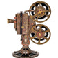 Resin Steampunk Projector Statue with LED Cold Cast for Home Decor Height 9.5 Inch