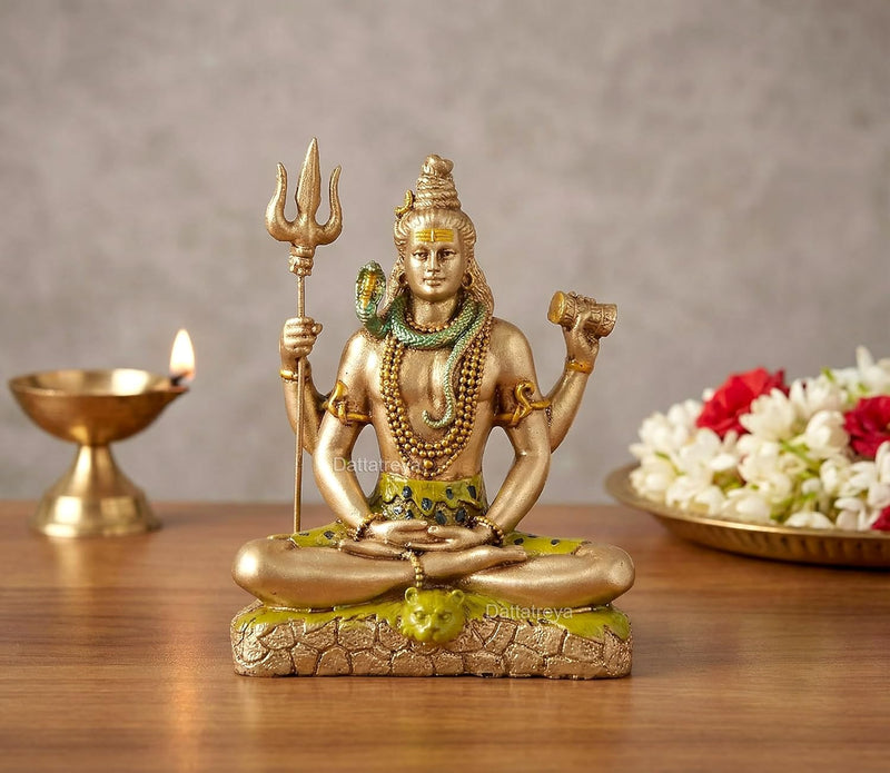 AONA Resin Lord Shiva Sculpture for Car Dashboard 