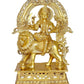 Brass Durga Statue Idol On Base with Frame for Temple Home Decor | Height : 27 Inches