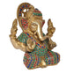 Brass Lord Ganesha Idol Ganesh Statue Decorative Sculpture for Home Decor Office Mandir Pooja Showpiece (Height 7 Inch)