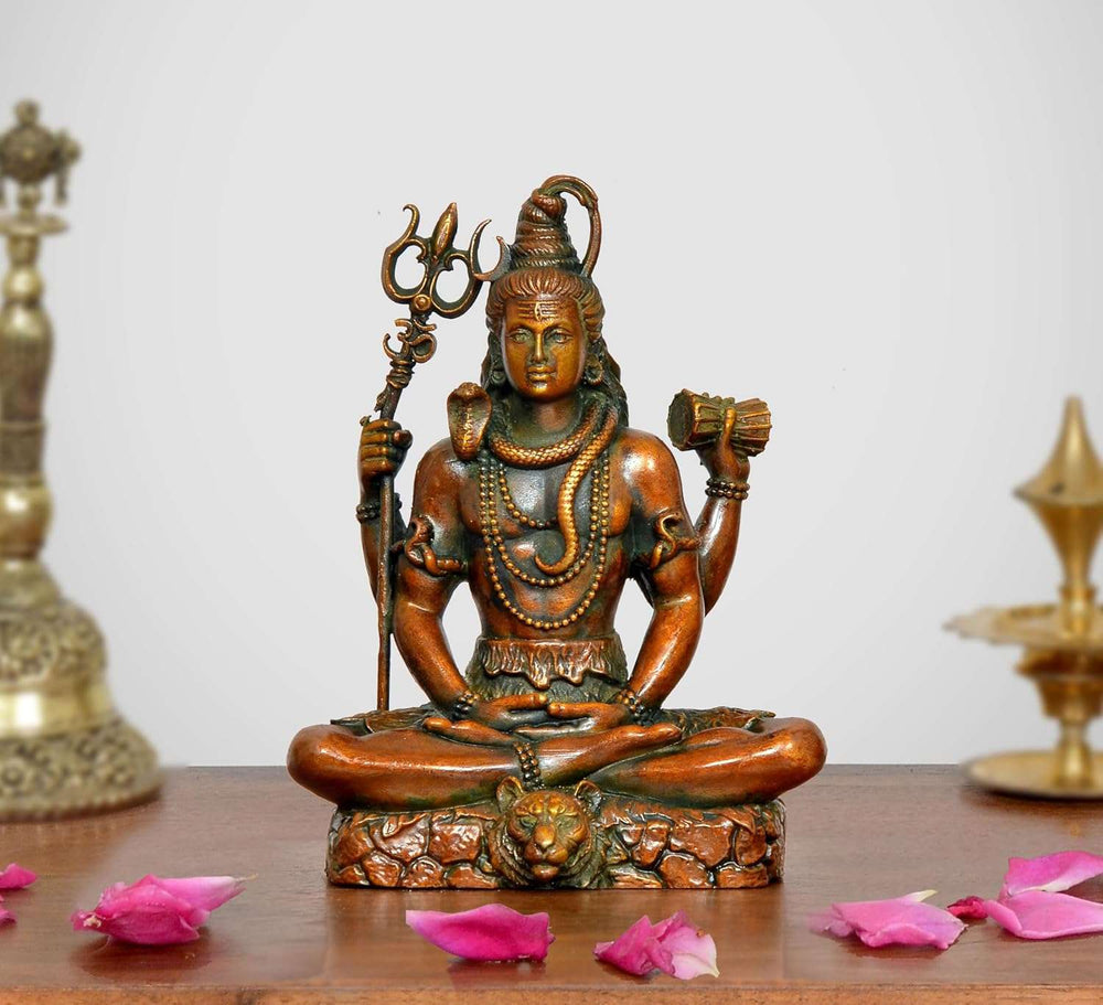 Superfine Brass Lord Shiva (Height : 5 Inch)