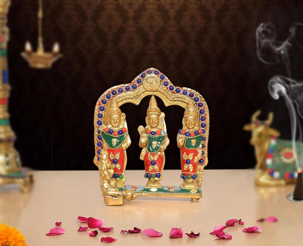 Brass Ram Darbar Idol (Height : 5.5 Inch)