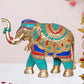 Brass Elephant Figurine - Decorative Statue for Home Decor, Feng Shui, and Good Luck (Height 22 Inch)