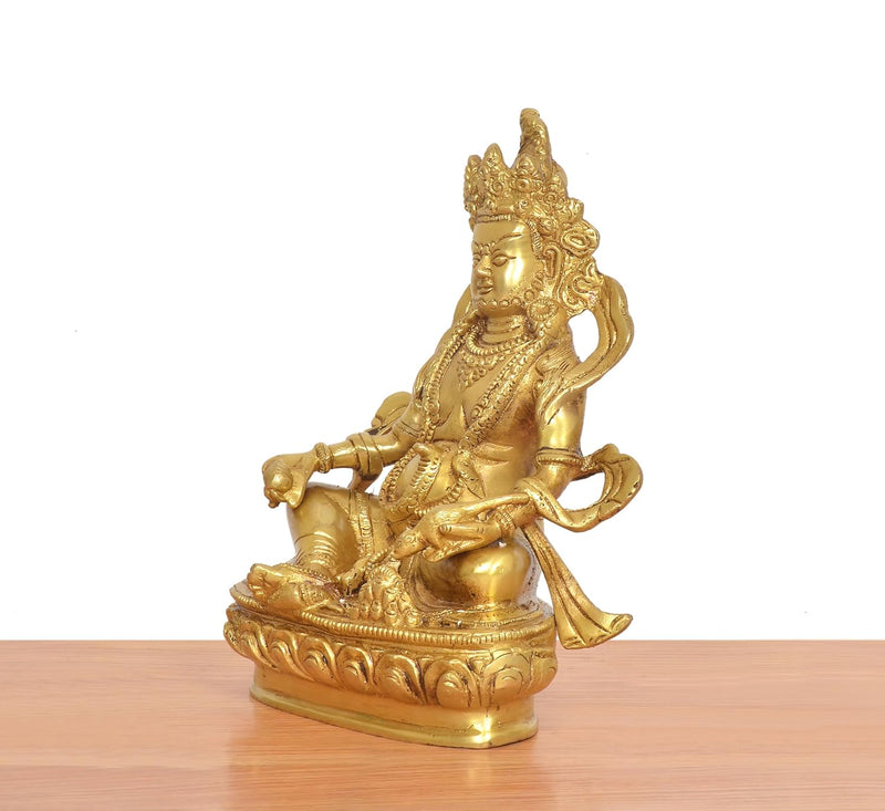 Brass Kuber Bhagwan Murti (Height 9 Inch)