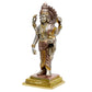 Dhanvantari The Physician of The Gods Holding The Vase of Immortality and Herbs Brass Statue Height 8 Inches