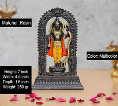 Resin murti, multicolor; height 7 inch, dimensions 4.5x1.5 inch; weight 250 gr