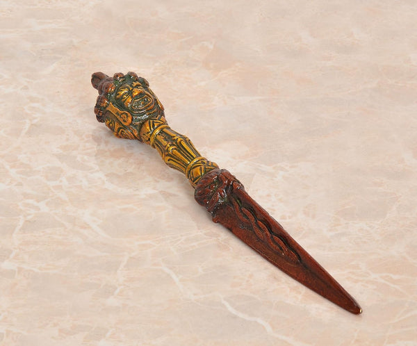 Brass Tibetan Handmade Dorje Vajra Furba Phurpa Dagger Adjustable Pendants (Height: 8.5 inch)