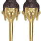 Gautam Buddha Face Brass (Set of 2) Door Handle (Height : 9.5 inches)