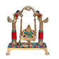 Brass Lord Ganesha Ganesh on a Swing Height 8.5 Inches