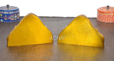 Brass Lakshmi Ganesha tabletop idol bases, two rounded arch tops