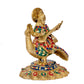 Brass Goddess Saraswati Sitting On Swan Devi of Study Maa Saraswati for Home Decor Mandir pooja (Height: 7 Inch)