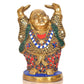 Brass Laughing Buddha Standing Statue Happy Man for Good Luck for Home Decor Office (Height 11 Inch)