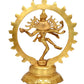 Brass Nataraj Statue - Exquisite Lord Shiva Dancing Sculpture, Perfect for Home Temple, Spiritual Decor, and Religious Gifts (Height: 9.5 inch)