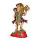 Brass Hanuman JI with Mountain Statue Idol Sculpture Statue Home Decor (Height: 9 Inch)