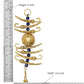 Metal Nimbu Mirchi Nazar Battu Evil Eye Protector Hanging with Evil Eye for Cars,Homes & Offices Golden (Height 8 Inch)