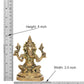 Brass Laxmi Ganesh Statue - Handcrafted Goddess Lakshmi and Lord Ganesha Idol for Home Decor and Pooja (Height 5 Inch)