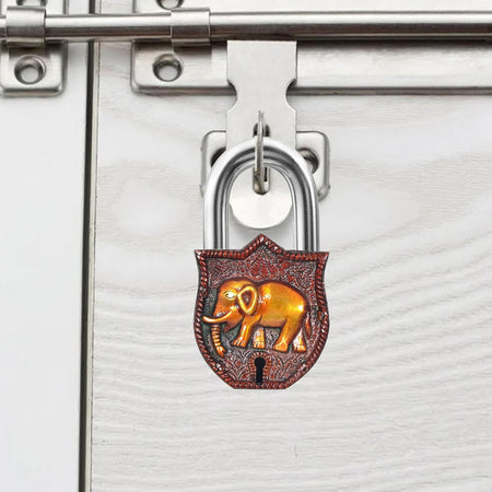Brass Elephant Door Lock (Height : 4.5 inch)