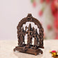 Copper Vishnu Shridevi and Bhudevi Statue for Home Temple Office Mandir, (Height: 4 Inch)