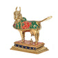 Brass Kamdhenu Cow for Home Decor Pooja Mandir Temple Office Decorative Showpiece Brass Statue (Height: 8.5 Inch)