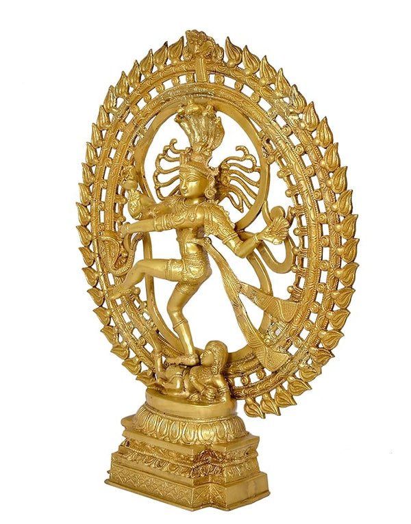 Brass Natraj Lord Shiva Dancing Natraj Brassl Idol Statues (Height: 24 inch) Study Setting