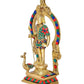 Brass Standing Lord Kartikeya Murugan Murti Decorative Showpiece Brass Idol Height 10 Inch