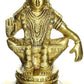 Brass Seated Lord Ayyappan Statue, Standard, Gold, 1 Piece