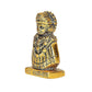 Idol Khatu Shyam Ji Decorative Showpiece Height 3 inch (Metal, Gold)