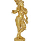 Brass Lord Krishna Idol Figurine Sculpture Playing Flute Statue Decorative Showpiece, (Height 44 Inch)