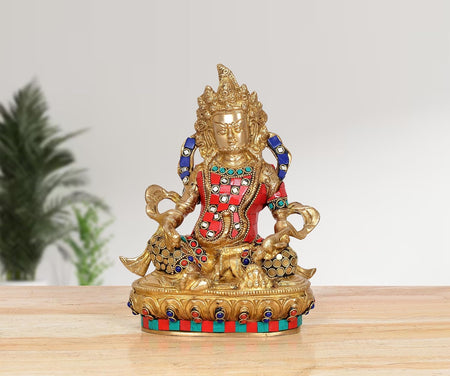 Brass Kuber Bhagwan Murti (Height 9 Inch)