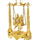 Brass Murlidhar Radha Krishna Murti Statue Idol Playing On Swing Idol Brass Statue, (Height 19 Inch)