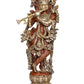 Brass Krishna Big Size Idol Statue Sculpture for Home Mandir Pooja Decor Temple Gift (Height 29 inch)