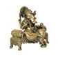 Brass Ganesha Brass Statue Idol for Home Decor Mandir | Height : 4 inch