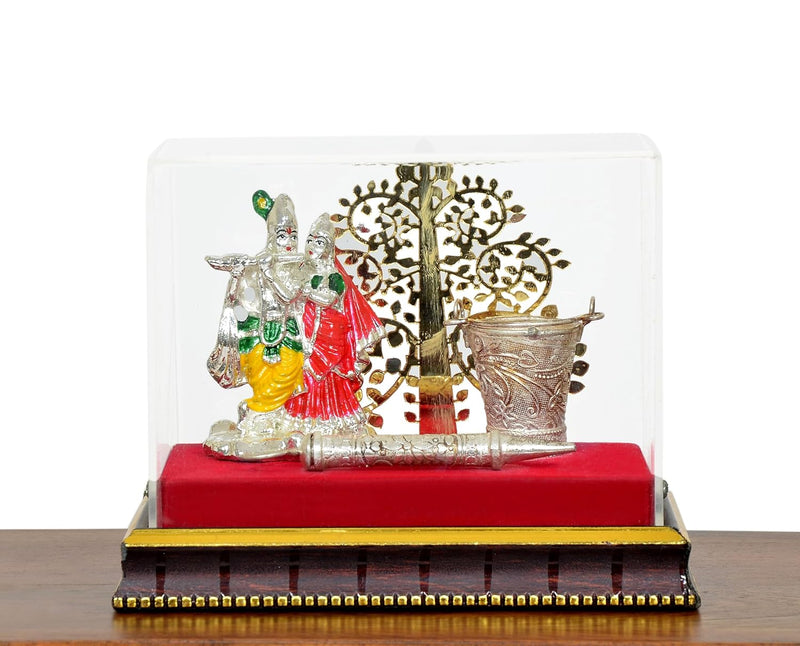 Radha Krishna Decorated Box with Balti Pichkari for Holi Celebration (Width 5 Inch)